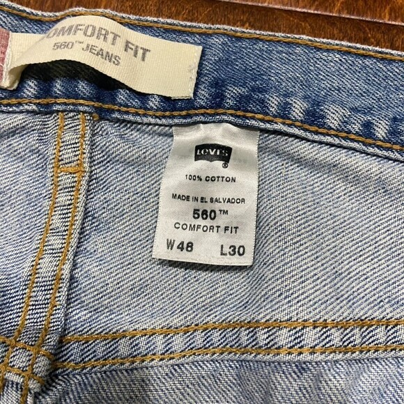 Levi's 560 Loose Fit Relaxed Baggy 2003 Vintage Denim Jeans Men's Size 48 x 30 - Picture 7 of 9